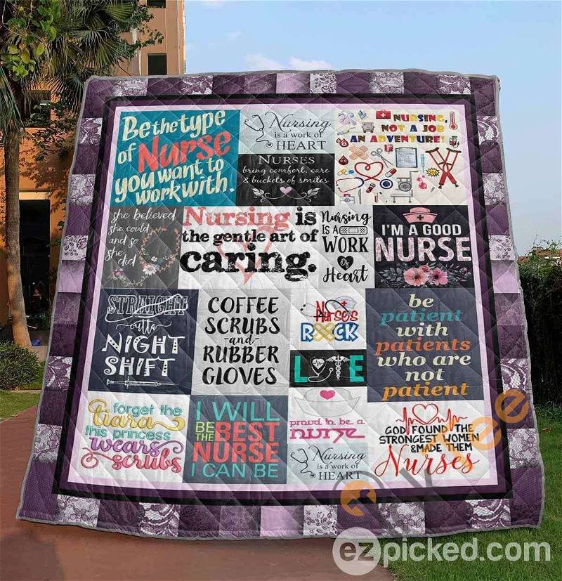 Nursing Is The Gentle Art Of Caring Quilt Blanket Bedding Set