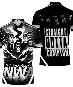 N.w.a. Group Members Black And White Graffiti Style Polo Shirt All Over Print Shirt 3d T-shirt