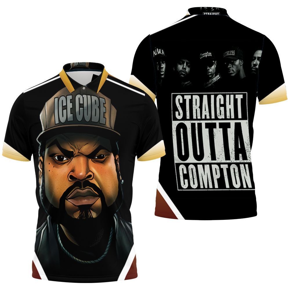 N.w.a Ice Cube Straight Outta Compton 3D All Over Print Polo Shirt