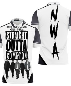 N.w.a Straight Outta Compton Black And White 3D All Over Print Polo Shirt