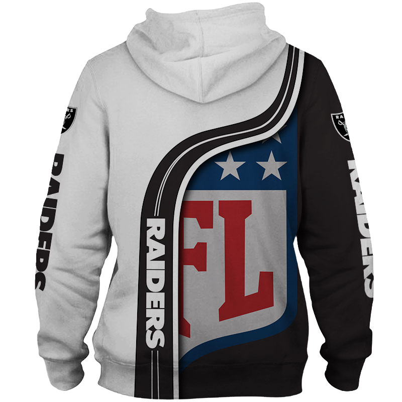 Oakland Raiders 3D Hoodie Pullover Zip Hoodie Nfl for Fans - Image 2