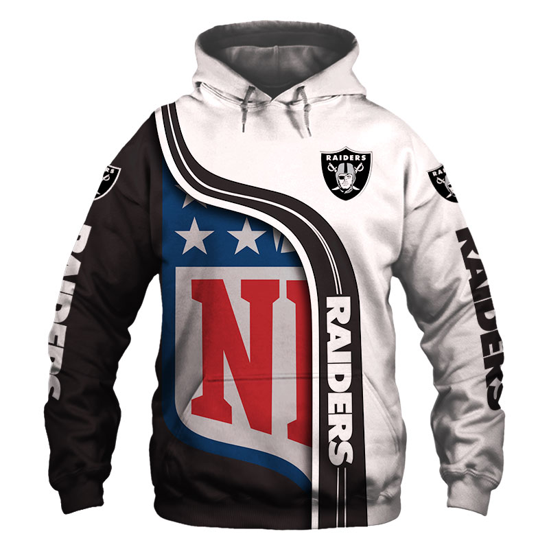 Oakland Raiders 3D Hoodie Pullover Zip Hoodie Nfl for Fans - Image 3