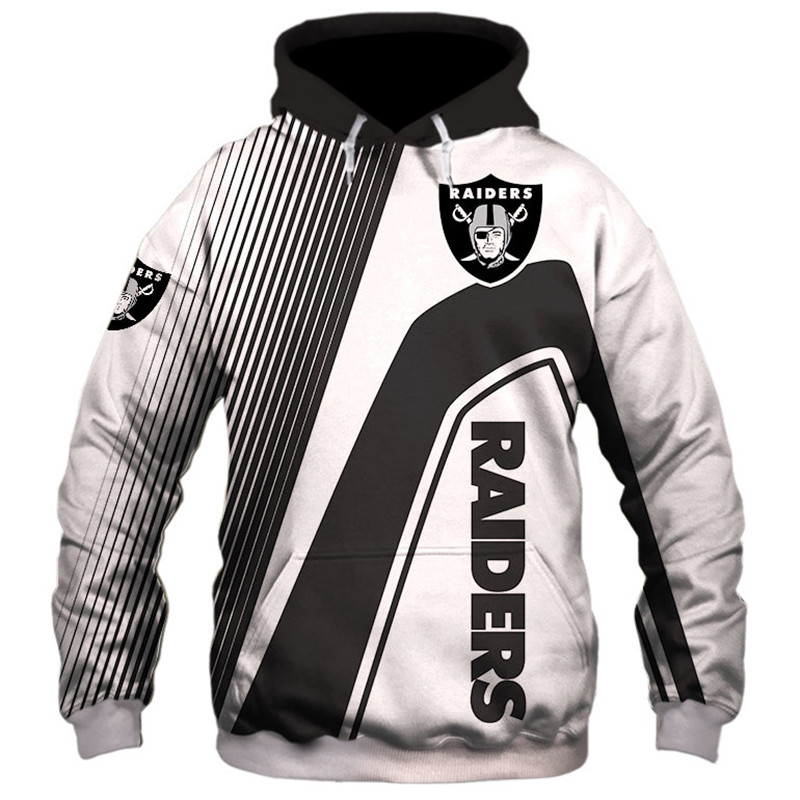 Oakland Raiders 3D Zip Hoodie Zip Hoodie Pullover Nfl
