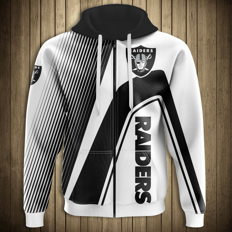 Oakland Raiders 3D Zip Hoodie Zip Hoodie Pullover Nfl - Image 2