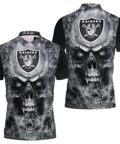 Oakland Raiders 3d Skull Jersey Polo Shirt All Over Print Shirt 3d T-shirt