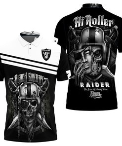 Oakland Raiders Black Sunday Skull 3d Jersey Polo Shirt All Over Print Shirt 3d T-shirt