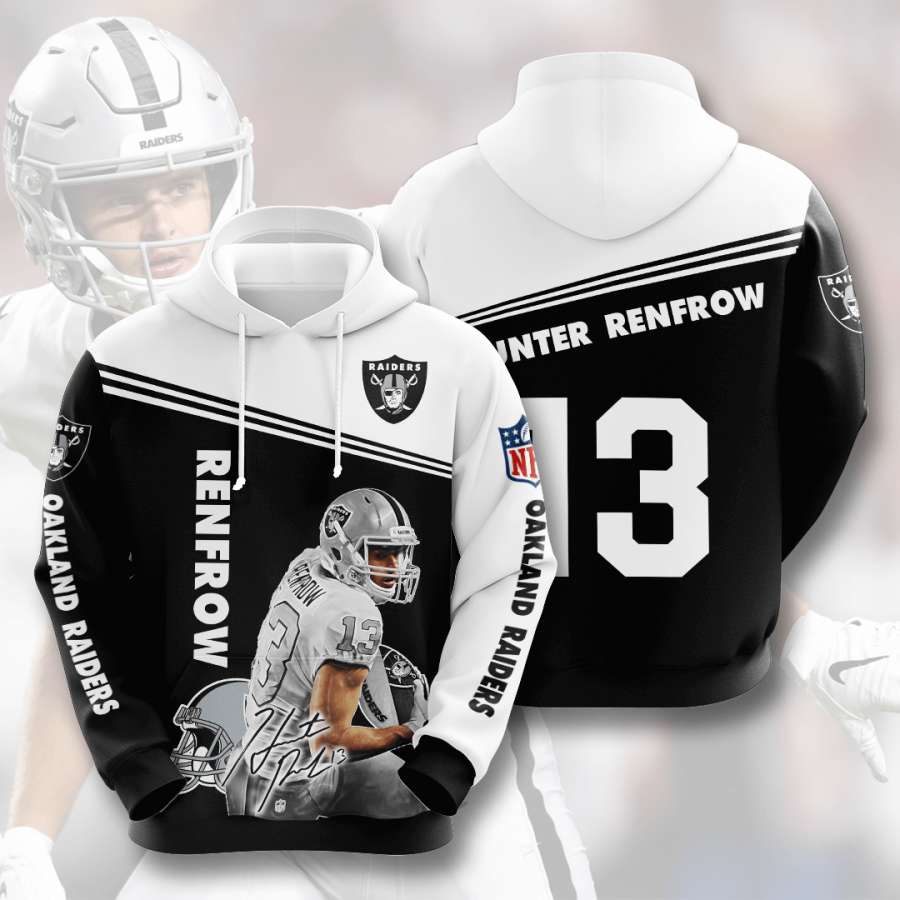 Oakland Raiders Custom Sport All Over Print Hoodie 3D 2