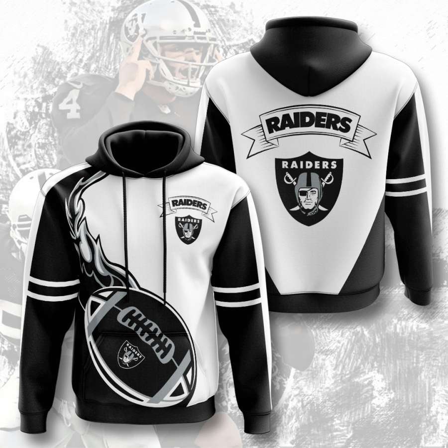 Oakland Raiders Custom Sport All Over Print Hoodie 3D 4
