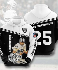 Oakland Raiders Custom Sport All Over Print Hoodie 3D 5