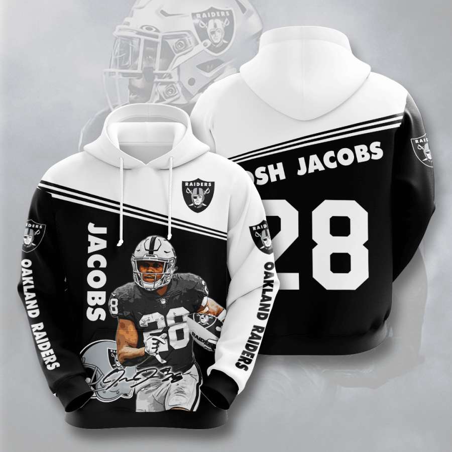 Oakland Raiders Custom Sport All Over Print Hoodie 3D 8