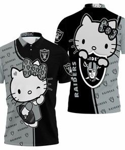 Oakland Raiders Hello Kitty Fan Jersey 3D All Over Print Polo Shirt