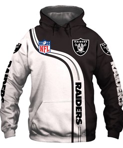 Oakland Raiders Hoodie 3D Cute Zip Hoodie Pullover Gift for Fans