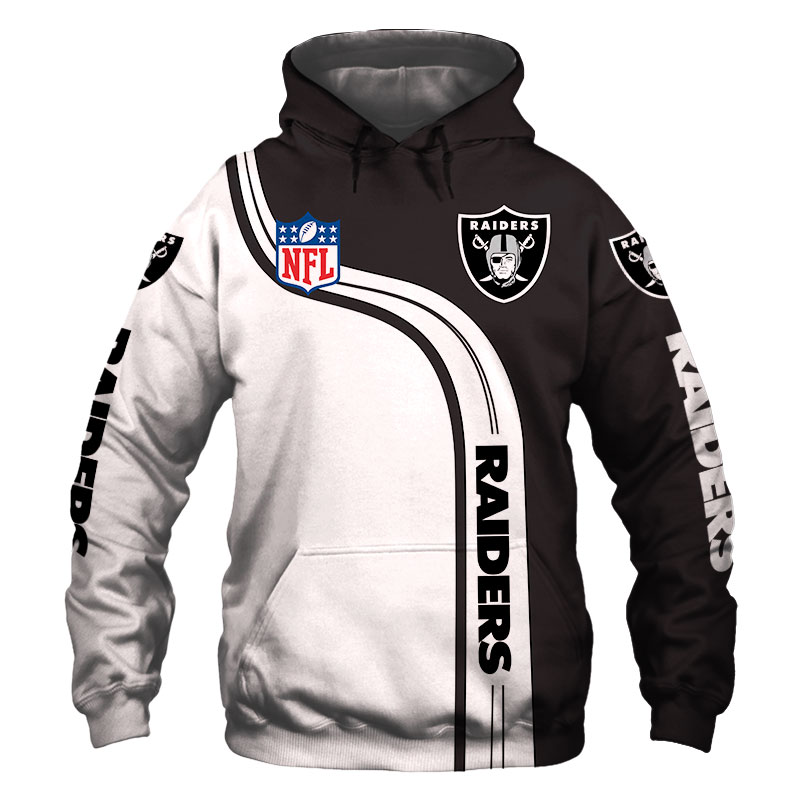 Oakland Raiders Hoodie 3D Cute Zip Hoodie Pullover Gift for Fans