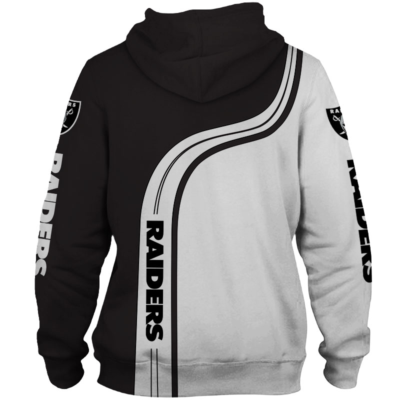 Oakland Raiders Hoodie 3D Cute Zip Hoodie Pullover Gift for Fans - Image 3