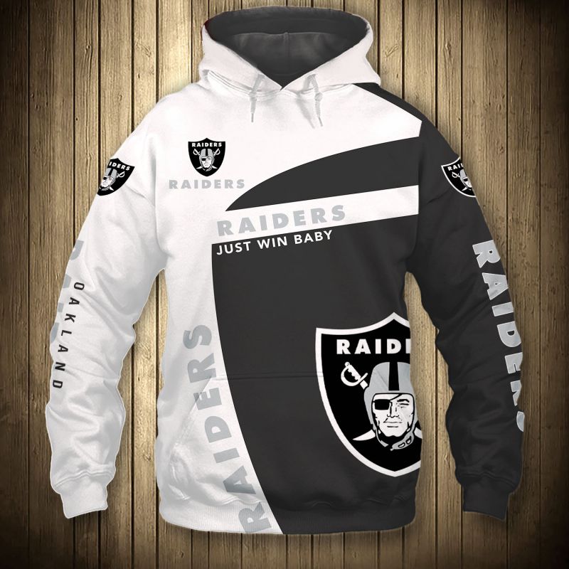Oakland Raiders Hoodie 3D Zip Hoodie Pullover Gift for Fans - Image 2