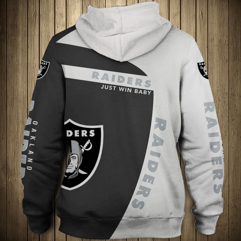 Oakland Raiders Hoodie 3D Zip Hoodie Pullover Gift for Fans - Image 3