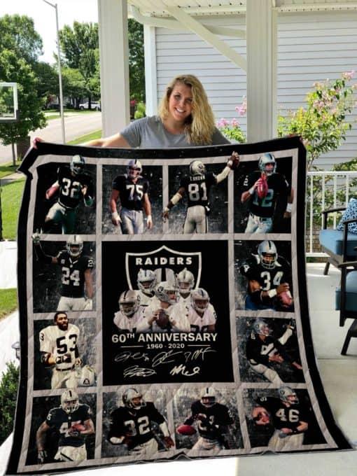Oakland Raiders Quilt Blanket Bedding Set for Home Décor