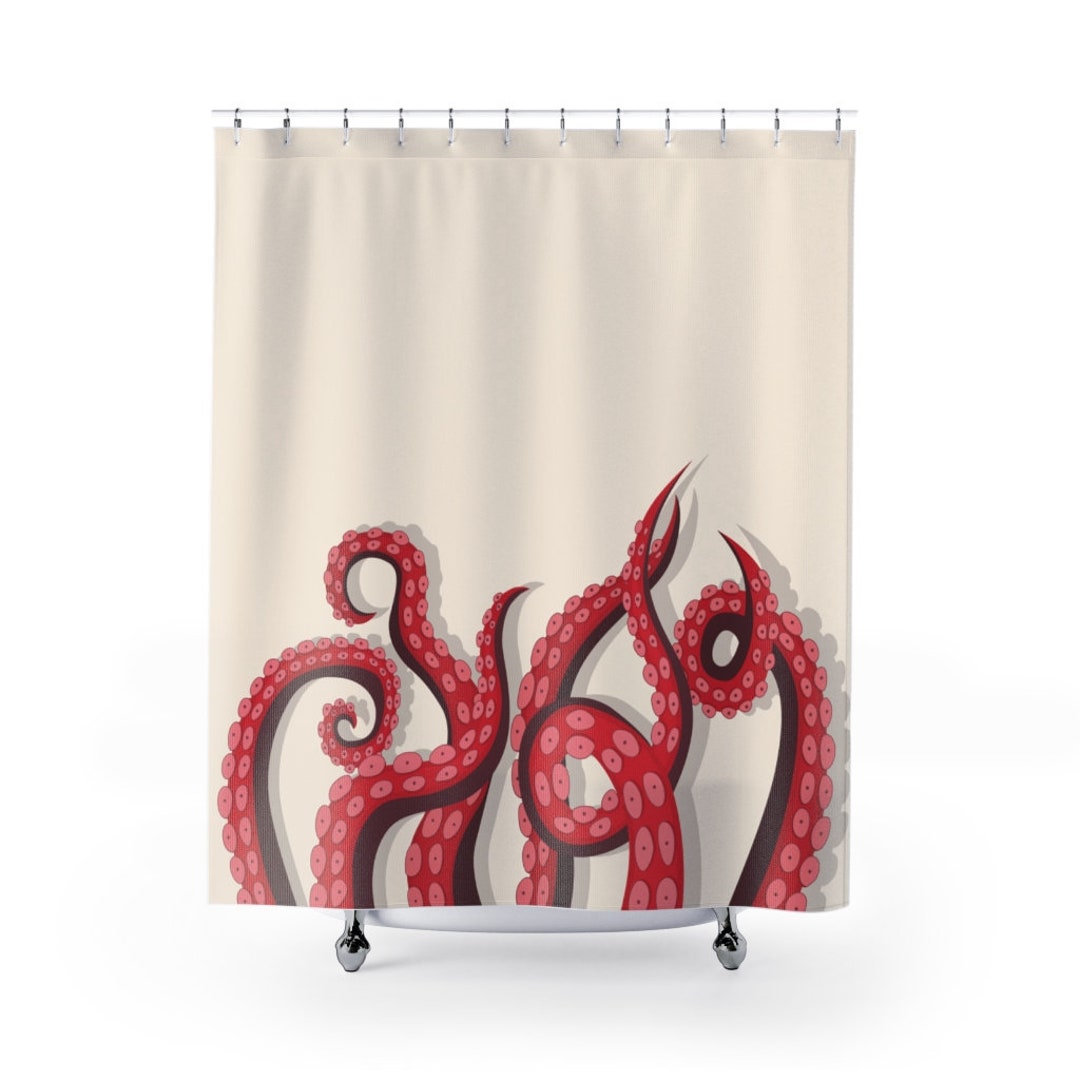 Octopus Monster Tentacle Occult Shower Curtain Home Decor