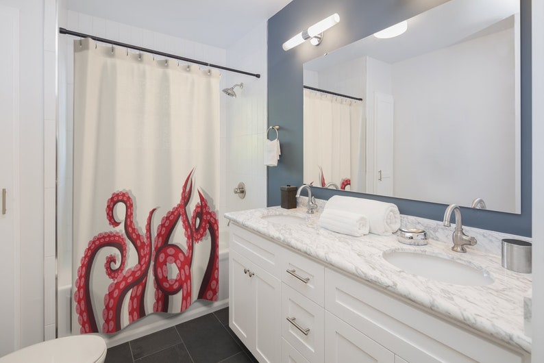 Octopus Monster Tentacle Occult Shower Curtain Home Decor - Image 2