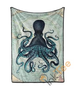 Octopus Sherpa Fleece Blanket Gifts for Family, for Couple
