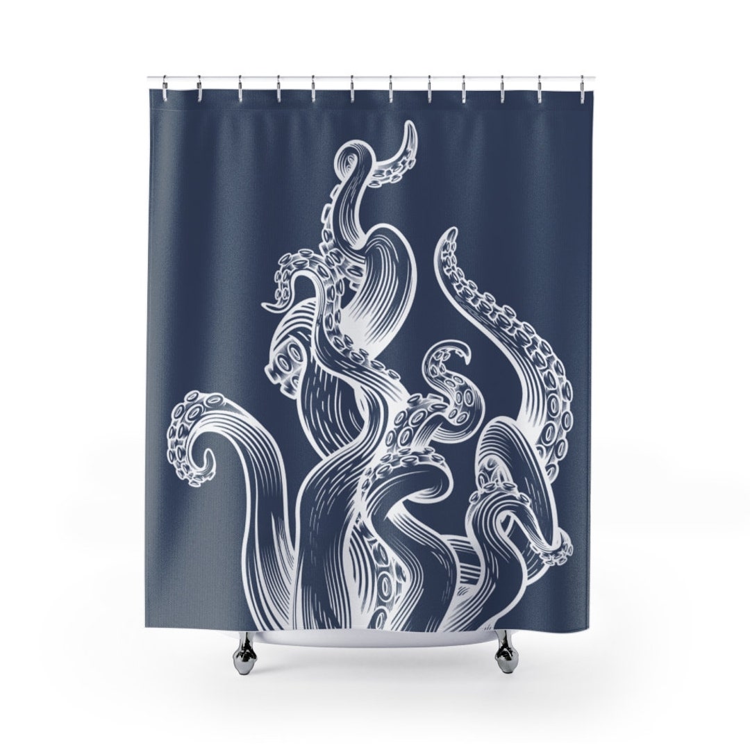 Octopus Tentacle Monster Shower Curtain Bathroom Decor