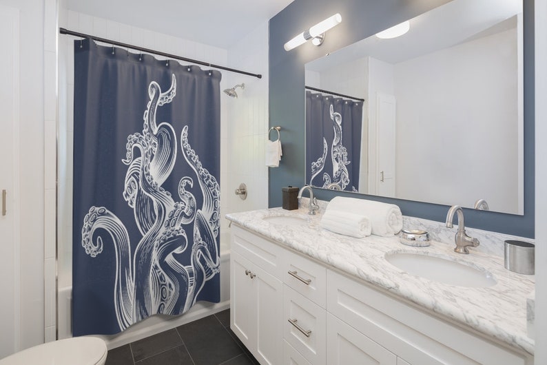 Octopus Tentacle Monster Shower Curtain Bathroom Decor - Image 2
