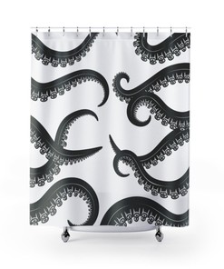 Octopus Tentacle Monster Shower Curtain for Bathroom Decor
