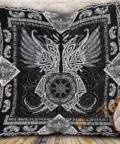 Odin’S Ravens Quilt Blanket Bedding Set