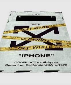 Off White Wallpaper 2 Sherpa Fleece Blanket Gifts for Family, for Couple