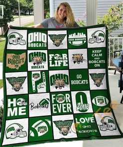 Ohio Bobcats Quilt Blanket Bedding Set