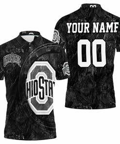 Ohio State Buckeyes Cracked Ground Printed Personalized 3D All Over Print Polo Shirt
