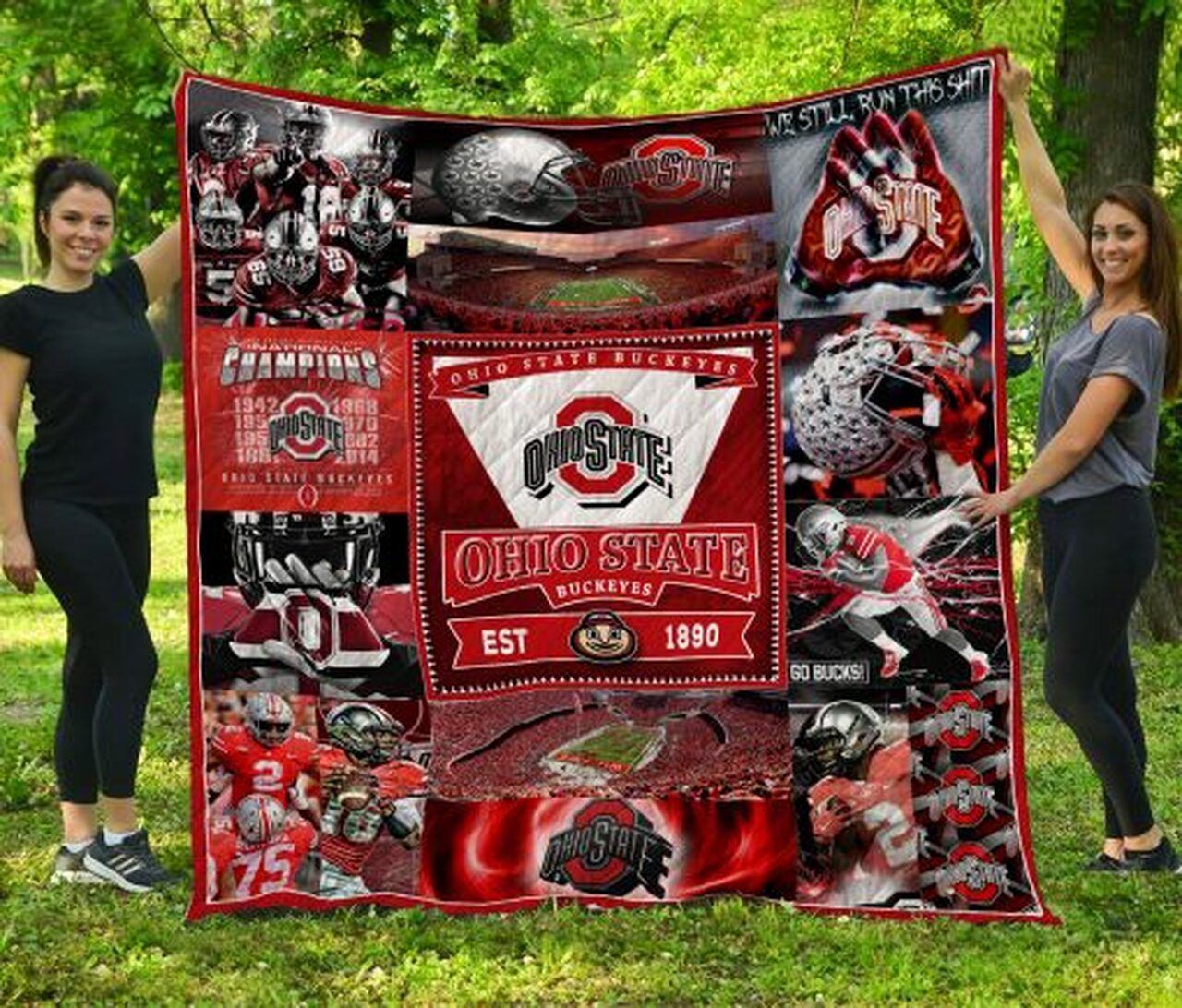 Ohio State Buckeyes Ncaa Quilt Blanket Bedding Set