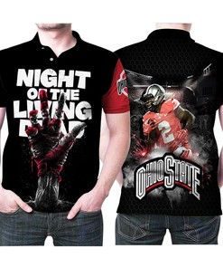 Ohio State Buckeyes Night Of The Living Nfl Football University Team Polo Shirt
