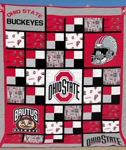 Ohio State Buckeyes Quilt Blanket Bedding Set Gifts for Fans