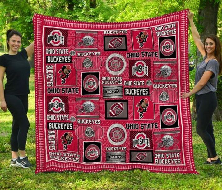 Ohio State Ncaa Ohio State Buckeyes Collection Combined Quilt Blanket Bedding Set