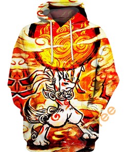 Okami Mix Pokemon Hoodie 3D