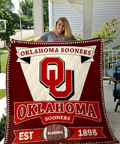 Oklahoma Sooners Big OU Ncaa Quilt Blanket Bedding Set