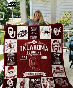 Oklahoma Sooners Ncaa Quilt Blanket Bedding Set