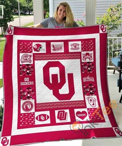Oklahoma Sooners Quilt Blanket Bedding Set With Pillowcase Option