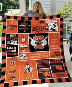 Oklahoma State Cowboys Ncaa Quilt Blanket Bedding Set