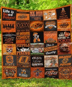 Oklahoma State Cowboys Quilt Blanket Bedding Set
