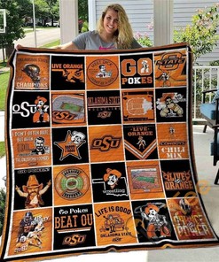 Oklahoma State Cowboys Quilt Blanket Bedding Set