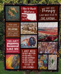 Oklahoma State Theme Quilt Blanket Bedding Set with 2 Pillowcases