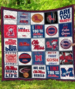 Ole Miss Rebels Collected Ncaa Quilt Blanket Bedding Set