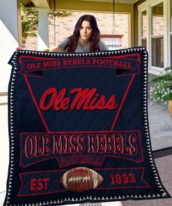 Ole Miss Rebels Ncaa Combined Quilt Blanket Bedding Set