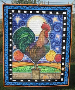 On The Fence Chicken Quilt Blanket Bedding Set