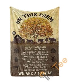 On This Farm Sherpa Fleece Blanket Gifts for Family, for Couple