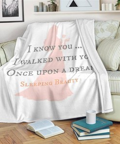 Once Upon A Dream Sleeping Beauty Sherpa Fleece Blanket Gifts for Family, for Couple
