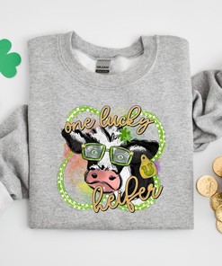 One Lucky Heifer Shirt, Shamrock Shirt, St Patricks Day Shirt, Patricks Day Shirt, St Patricks Shirt, Patricks Day Tee, Lucky Tee