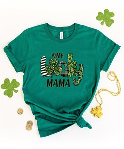One Lucky Mama Shirt, St. Patricks Day Shirt, Shamrock Lucky, Four Leaf Clover, Shamrock, Irish Shirt